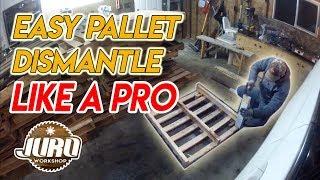 Disassemble a Pallet without Power Tools | Easy DIY Pallet Project| JURO Workshop