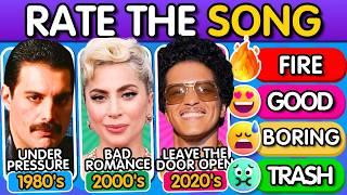 RATE THE SONG PER DECADE  From 80's to 2020's | Music Quiz