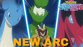 Titan Arboliva, Lapras, Galarian Moltress VS Liko Pokemon Horizons New Arc