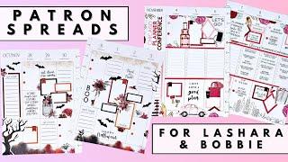 PLAN WITH ME | PATRON SPREADS FOR LASHARA & BOBBIE | THE HAPPY PLANNER