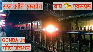 Sapt Kranti Express Skipping Gonda Junction & Overtaking Bagh Express !!