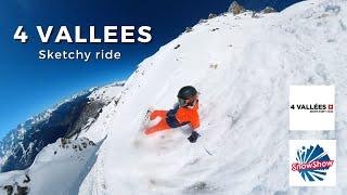 SnowShow in Switzerland 2024 |  Les 4 Vallées a sketchy snowboard ride