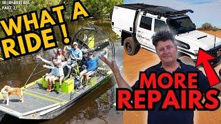 Wild Airboat Adventure Through Croc Country + Landcruiser 79 Handbrake FAILS!