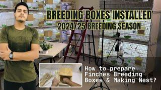 Breeding Boxes Installed 2024/25 Season || How to make Nest Box For Exotic Finches? | Huzaifa Advani