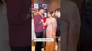 wait for ankita reaction #shorts #ankitalokhande #vikkyjain