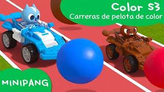 Aprende las colores con MINIPANG | color S3 | Carreras de pelota de color | MINIPANG TV 3D Play