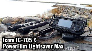 Icom IC-705 & PowerFilm Lightsaver Max