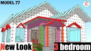 Assam Type House Design // Model 77 // New Look With 3 Bedroom