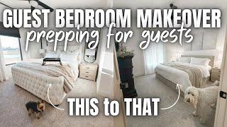 *NEW* GUEST BEDROOM MAKEOVER 2024 | HOLIDAY PREPPING FOR GUESTS | 2024 BEDROOM MAKEOVER ON A BUDGET