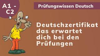 Die 6 Stufen der Deutschprüfung ⭐️⭐️⭐️ A1, A2, B1, B2, C1, C2