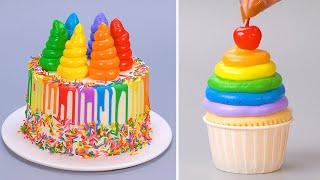 Top 10+ Viral Rainbow Cake Decorating Ideas | Oddly Satisfying Cake Video | Tasty Plus Cake