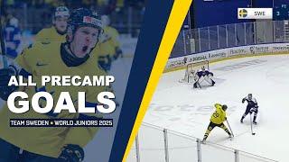  ALL PRECAMP GOALS | Sandin-Pellikka, Stenberg, Eklund | Sweden Prepare for World Juniors 2025