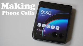 How To Make Phone Calls On Motorola Razr Plus / 40 Ultra Cover Screen