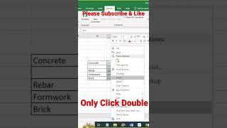 Tip Click double in Excel when insert too fast #ntd #exceltip #tutorials