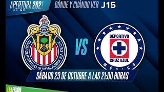 CHIVAS VS  CRUZ AZUL EN VIVO JORNADA 15