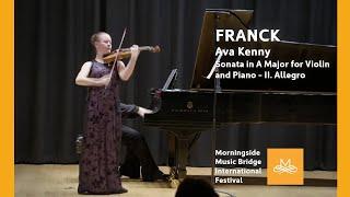 Morningside MB 2023 | Ava Kenny - Franck Sonata in A Major for Violin and Piano