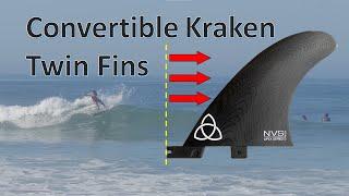 NVS Convertible Kraken Twin Fin Converts a Thruster to a True Twin - Full Review