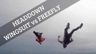 Wingsuit Headdown with Freeflyer