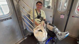 Riding the NYC Subway with a Disability | Astoria to Hudson Yards w/@TheNYCWalkingShow