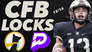 PRIZEPICKS CFB SATURDAY 12/14/24 - FREE PICKS!!! - BEST PLAYER PROPS - ARMY VS NAVY - BETS TODAY