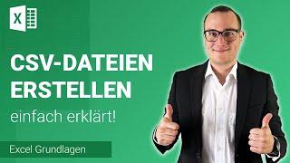 CSV-DATEIEN erstellen einfach erklärt | Lerne Microsoft Excel 