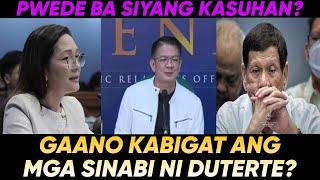 CHIZ BILIB KAY RIZA HONTIVEROS! DUTERTE DAPAT BANG MANAGOT SA MGA SINABI SA SENATE?