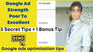 5 आसान तरीके + 1 Bonus Tip Google Ad Strength Kaise Improve Kare | Google ads optimization tips