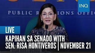 LIVE: Kapihan sa Senado with Sen. Risa Hontiveros | November 21