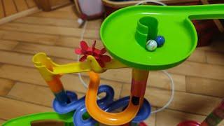 Colorful 6ft Marble Run Race with TINY Marbles!