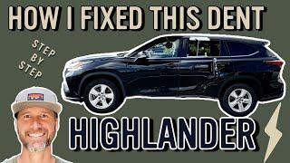 How to Fix a Door Ding with PDR (Paintless Dent Removal) in a Toyota Highlander (Jacksonville FL)