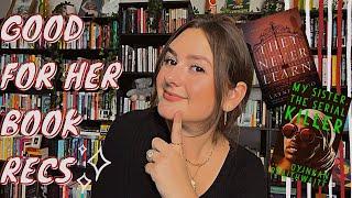 good for her thriller book recommendations 2022 | my top 12 books with female killers