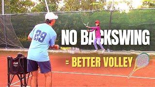 Stop Swinging! No-Backswing Tennis Volley Drill That Works!