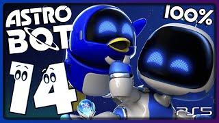 Astro Bot Walkthrough Part 14 - 100% (PS5) Luna Sola / Cannon Brawl / Orbital Blitz