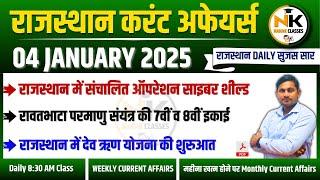 4 JANUARY 2025 Rajasthan current Affairs in Hindi | Daily सुजस Report |RPSC, RSMSSB | NANAK CLASSES