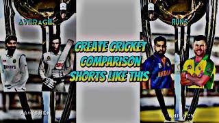 How to edit Cricket comparison shorts @Abhishek18