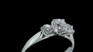 18ct White Gold Three Stone Graduated Engagement Ring