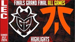 G2 vs FNC Highlights ALL GAMES | LEC Season Finals GRAND FINAL | G2 Esports vs Fnatic