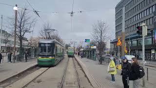 Helsingin raitiolinja 1 Eira-Käpylä. Helsinki tramline 1.@hslhrt  @kaupunkiliikenne