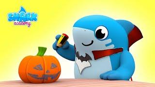 SHARKS get scared by PUMPKIN MONSTER!