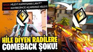 Valorant'ta bana HİLE diyen RADİANT'lara COMEBACK şoku!