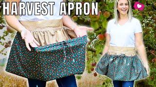 Harvest Apron Tutorial // Gathering Apron Sewing Pattern