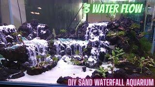 DIY Sand Waterfall Aquarium 2 - Ploors and 3 Water Flows