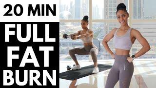 LOW IMPACT Full Body FAT BURN with Dumbbells | Home Workout 