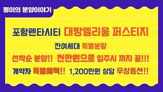 포항펜타시티 대방엘리움 퍼스티지 잔여세대 특별혜택 분양 천만원으로 입주시까지 끝 1,200만원상당의 무상옵션까지!