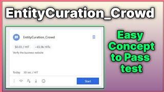 Entity Curation Crowd UHRS training and qualification test