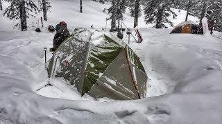 Winter Camping in a Snowstorm | Lolo National Forest