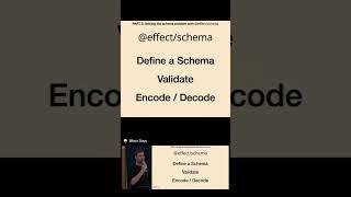 effect/schema by Jess Martin #typescript