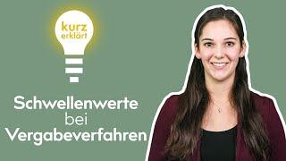 Schwellenwerte bei Vergabeverfahren - Kurz erklärt #2 | B_I MEDIEN