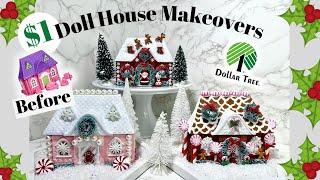 EASY $1 Christmas Doll House Makeovers│MUST SEE EASY & AFFORDABLE DOLLA TREE DIYS