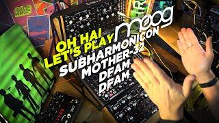 The Moog Subharmonicon/Mother-32/DFAM sound amazing.